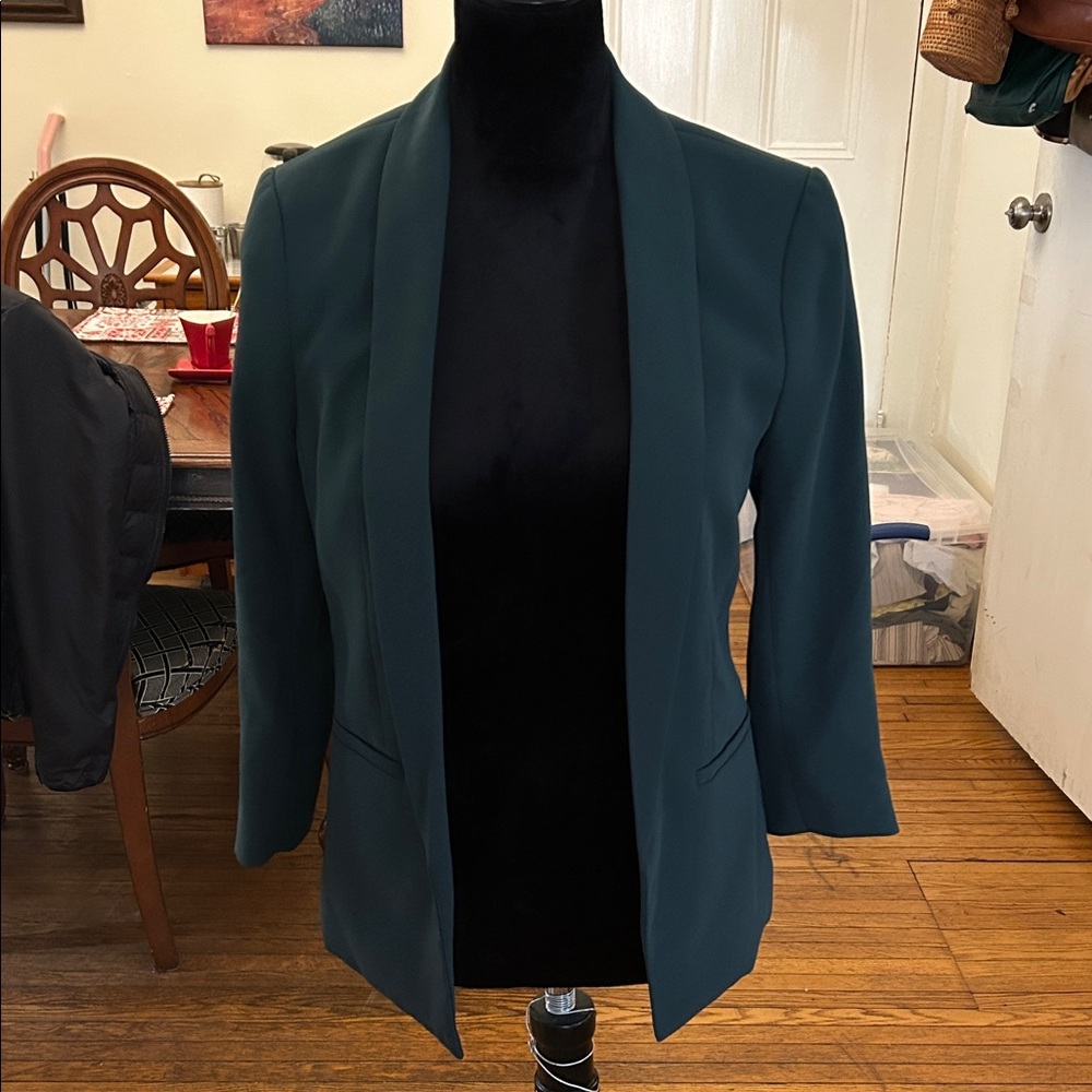 H&M Teal Open-Front Blazer Jacket
